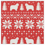 Polish Lowland Sheepdogs Christmas Holiday PON Fabric