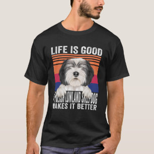 Polish Lowland Sheepdogs Makes Your Life Good Vint T-Shirt