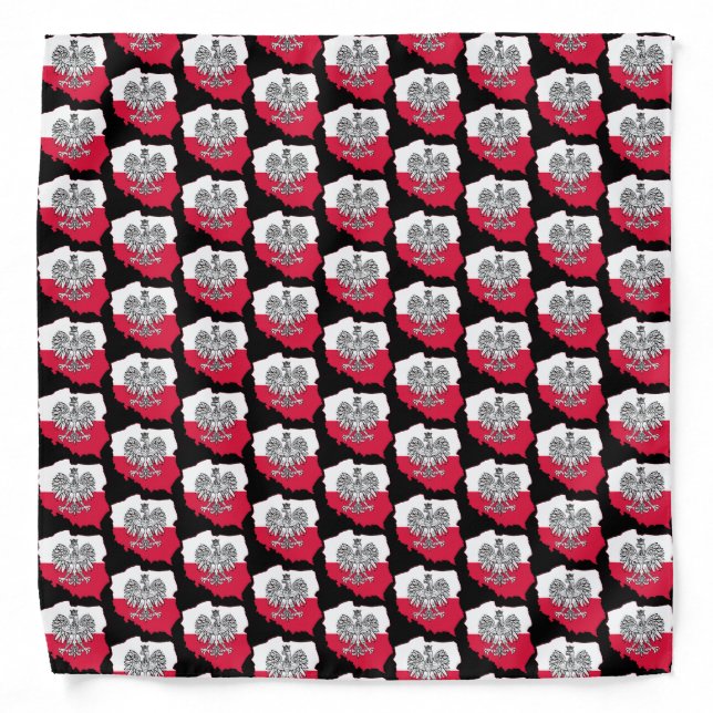 Polish Map Flag Bandana (Front)