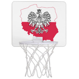 Polish Map Flag Basketball Hoop