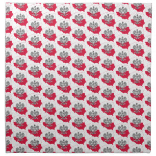 Polish Map Flag Cloth Napkins