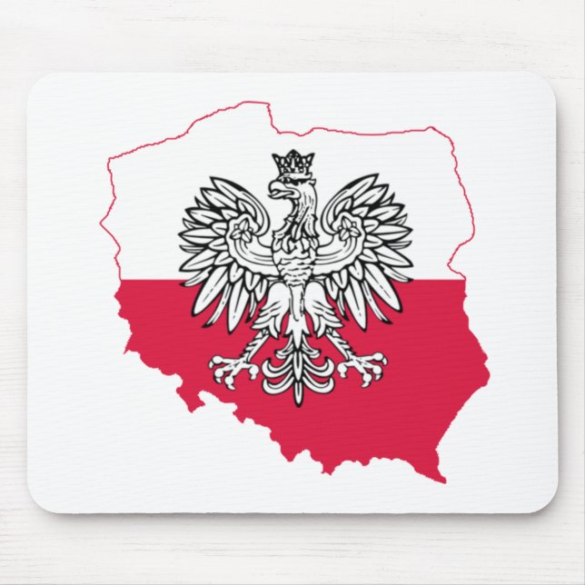 Polish Map Flag Mousepad (Front)
