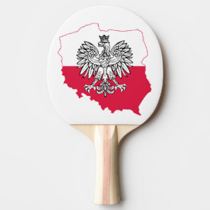 Polish Map Flag Ping Pong Paddle