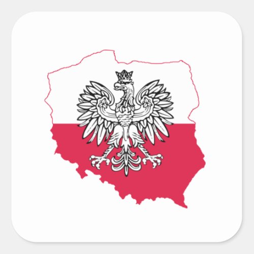 Polish Map Flag Sticker
