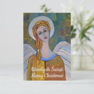 Polish Merry Christmas Wesołych Świąt Angel