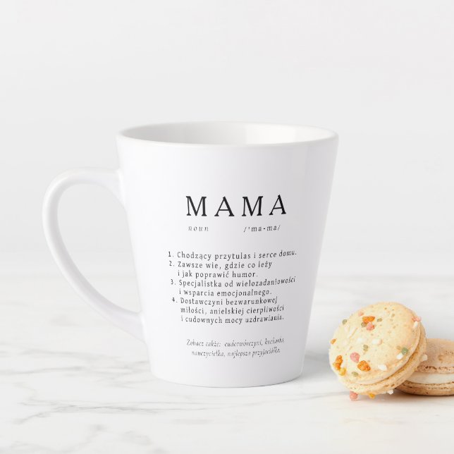 Polish Mom Gift - MAMA Definition Latte Mug (In Situ)