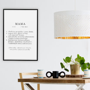 Polish Mom Gift - MAMA Definition Poster