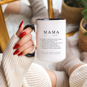 Polish Mom Gift - MAMA Huge Definition Mug