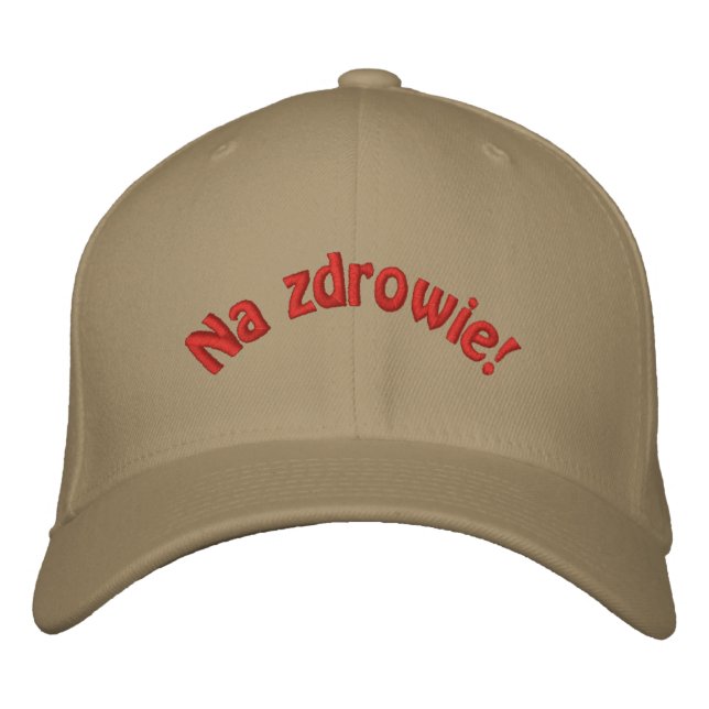 Polish Na Zdrowie Embroidered Baseball Hat (Front)