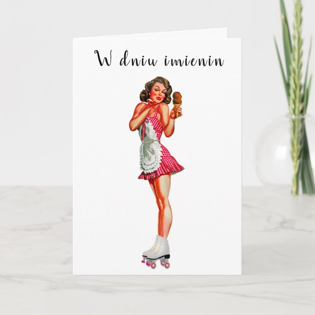 Polish nameday card imieniny greeting card for him (Front)