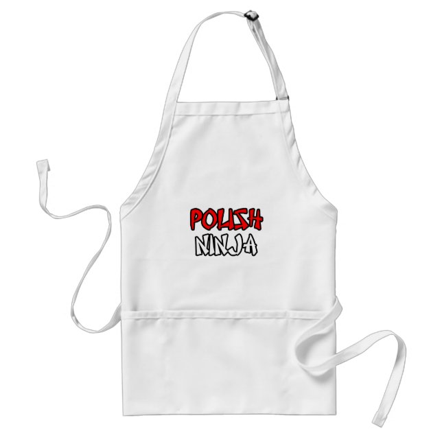 Polish Ninja Adult Apron (Front)