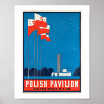Polish Pavilion  NY World's Fair, 1938 Vintage