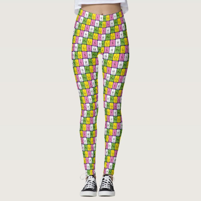 Polish periodic table patriotic leggings 1 (Front)
