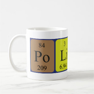 Polish periodic table patriotic mug