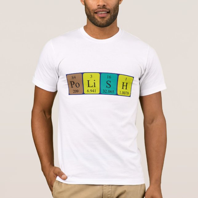 Polish periodic table patriotic shirt (Front)