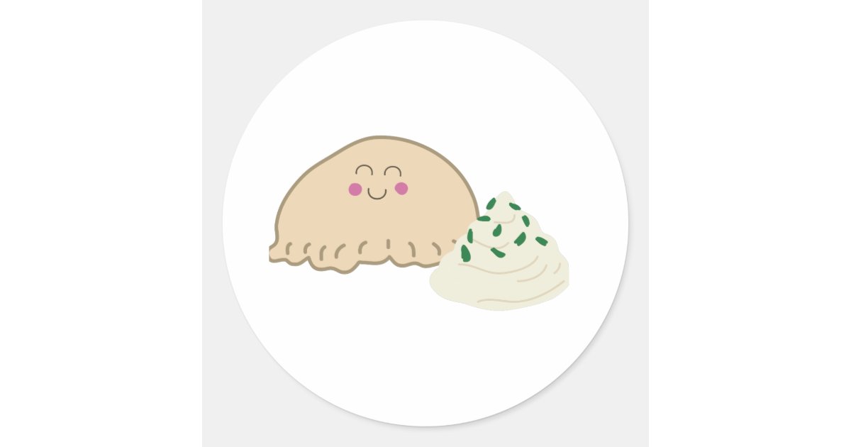 Polish Pierogi Classic Round Sticker | Zazzle