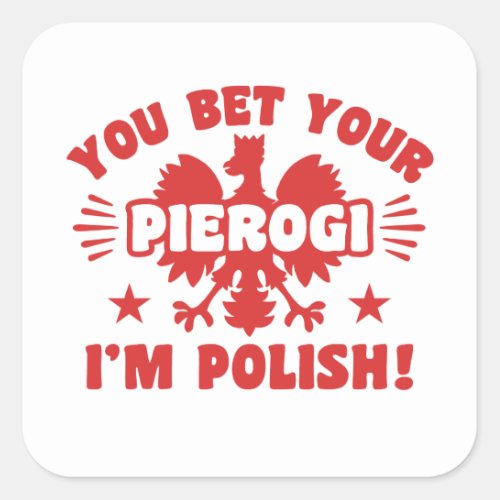 Polish Pierogi Square Sticker