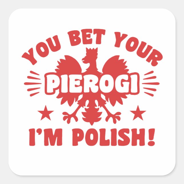Polish Pierogi Square Sticker (Front)