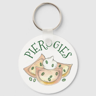 Polish Pierogies Dumpling Potato Pierogi Cuisine Keychain