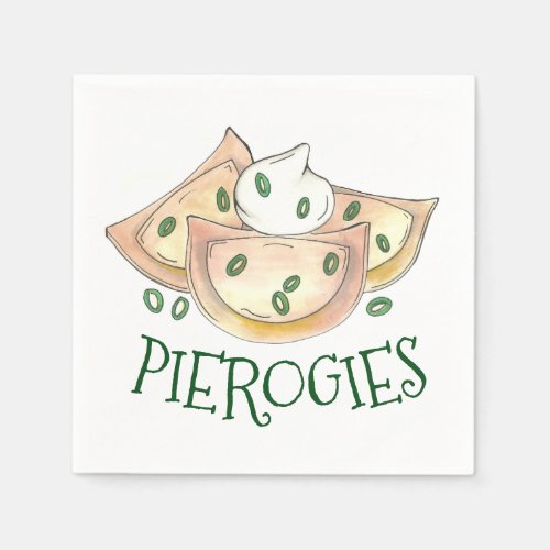 Polish Pierogies Dumpling Potato Pierogi Cuisine Paper Napkins