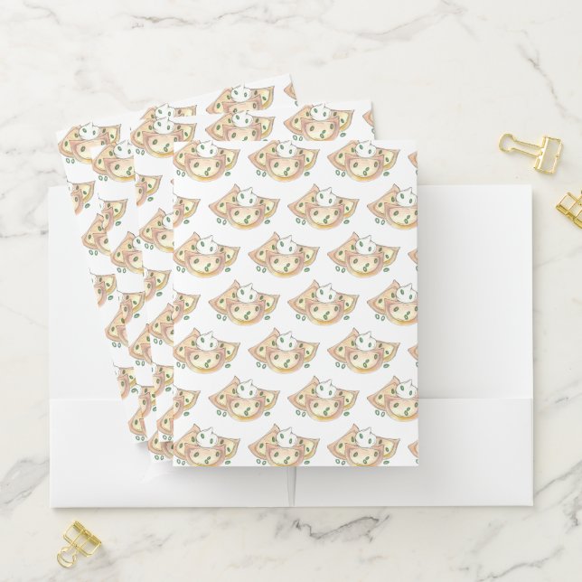 Polish Pierogies Dumpling Potato Pierogi Cuisine Pocket Folder (In Situ)