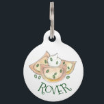 Polish Pierogies Personalized Foodie Dumpling Food Pet Tag<br><div class="desc">Design features an original marker illustration of tasty potato-filled pierogies topped with green onions and sour cream. This pierogi (varenyky) dumpling treat is perfect for your favorite foodie or any fan of Polish, Slovakian, or Eastern European cuisine! Don't see what you're looking for? Need help with customization? Click "contact this...</div>