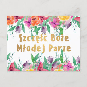 Polish Poland Wedding po polsku Postcard