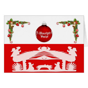 Polish/Polski - Merry Christmas/Wesołych Świąt Cards