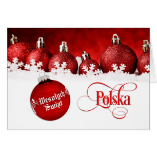 Polish/Polski - Merry Christmas/Wesołych Świąt Cards