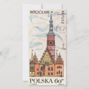 Polish postage stamp Wroclaw Thank You Card