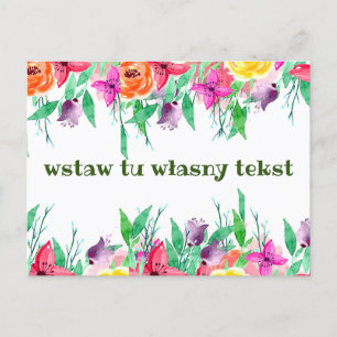 Polish postcard greetings karta okolicznościowa