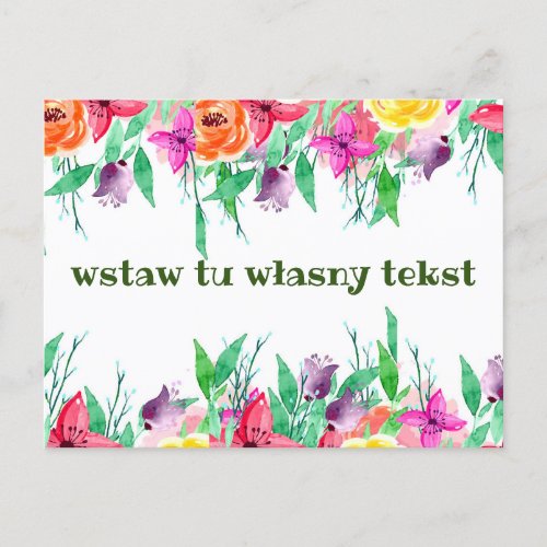 Polish postcard greetings karta okolicznościowa