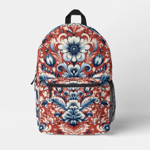 Polish Pottery _ Red Bolesławiec ceramics Printed Backpack