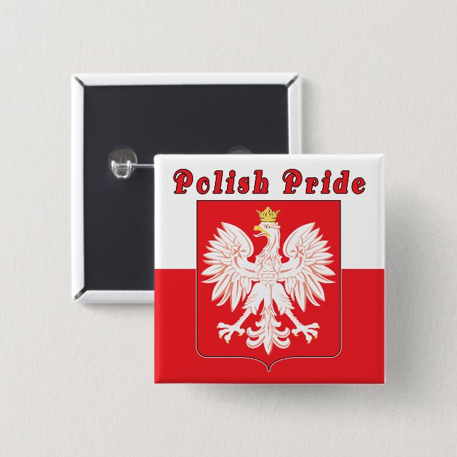 Polish Pride Eagle Button (Front & Back)