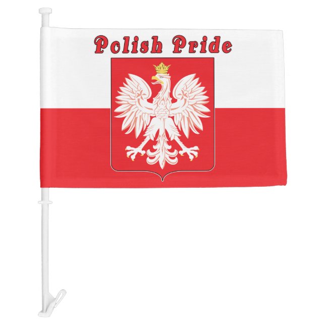 Polish Pride Eagle Car Flag (Front)