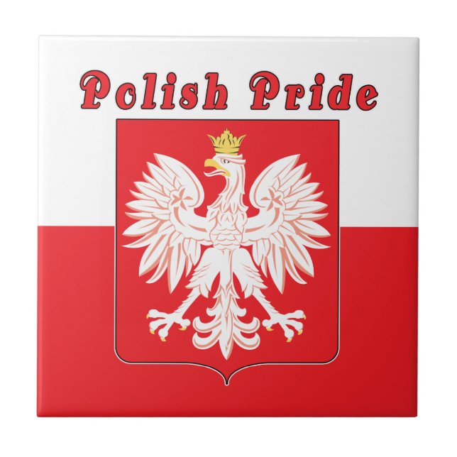 Polish Pride Eagle Ceramic Tile (Front)