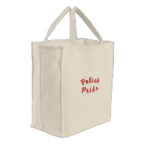 Polish Pride  Embroidered Tote Bag