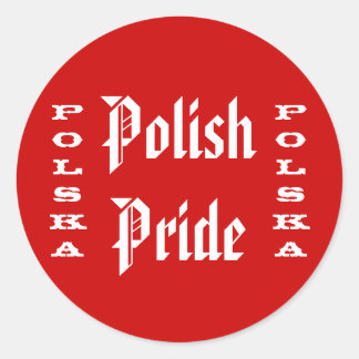 Polish Pride Polska  Classic Round Sticker