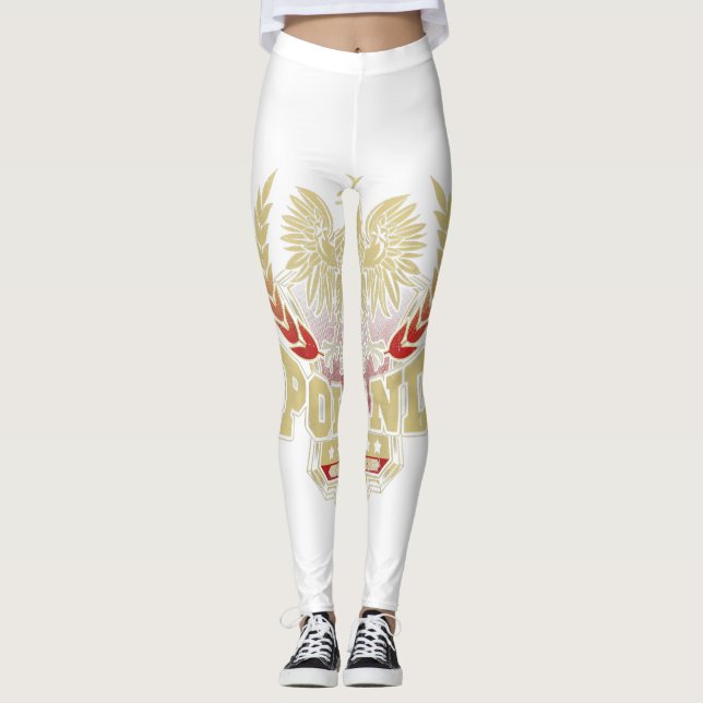 Polish Pride Shirt Eagle Poland Dyngus Day Parade Leggings (Front)