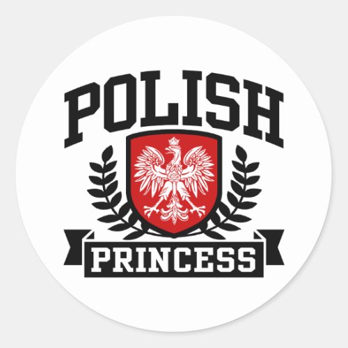 Polish Princess Classic Round Sticker
