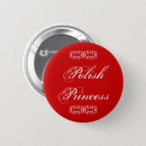 Polish Princess Cute Button