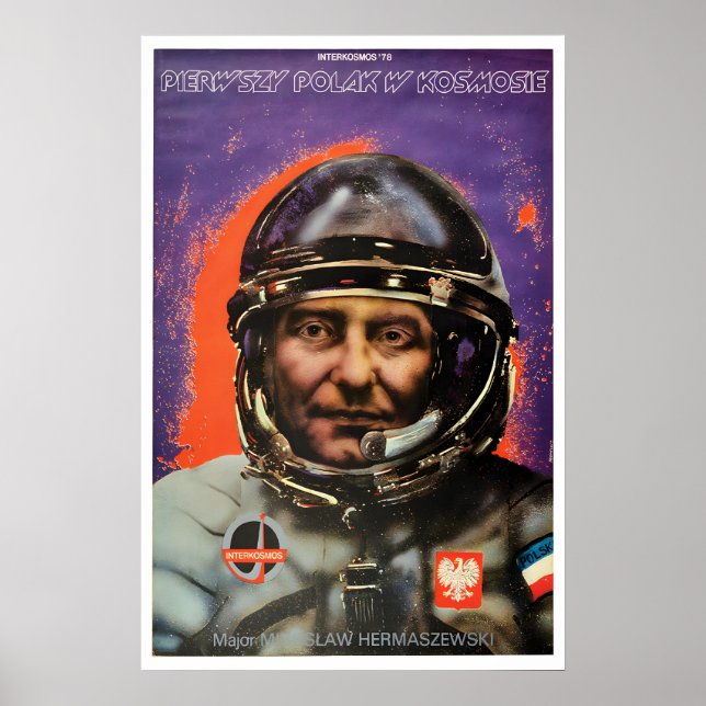 Polish Propaganda Poster- Space Station Poster (Front)