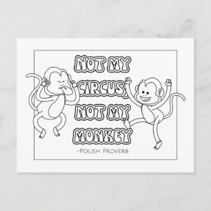 Polish Proverb Coloring Postcard