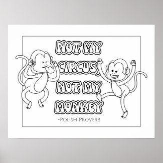 Polish Proverb Coloring Poster
