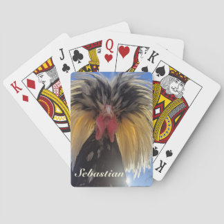 Polish Rooster with an Attitude Poker Cards