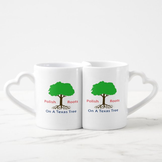 Polish Roots On A Texas Tree Coffee Mug Set (Front Nesting)