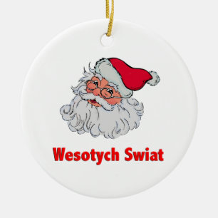 Polish Santa Claus #2 Ceramic Ornament