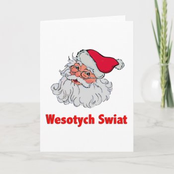Polish Santa Claus #2 Holiday Card by nitsupak at Zazzle