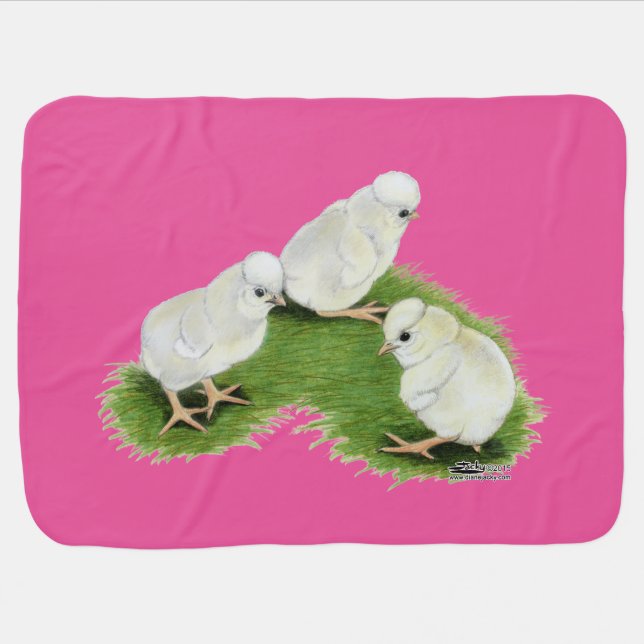 Polish Splash Chicks Receiving Blanket (Horizontal)
