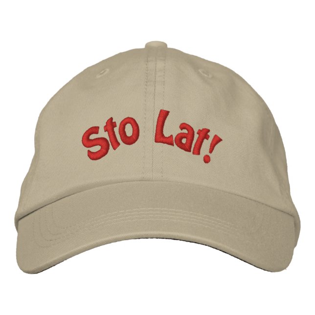 Polish Sto Lat Cute Embroidered Baseball Hat (Front)